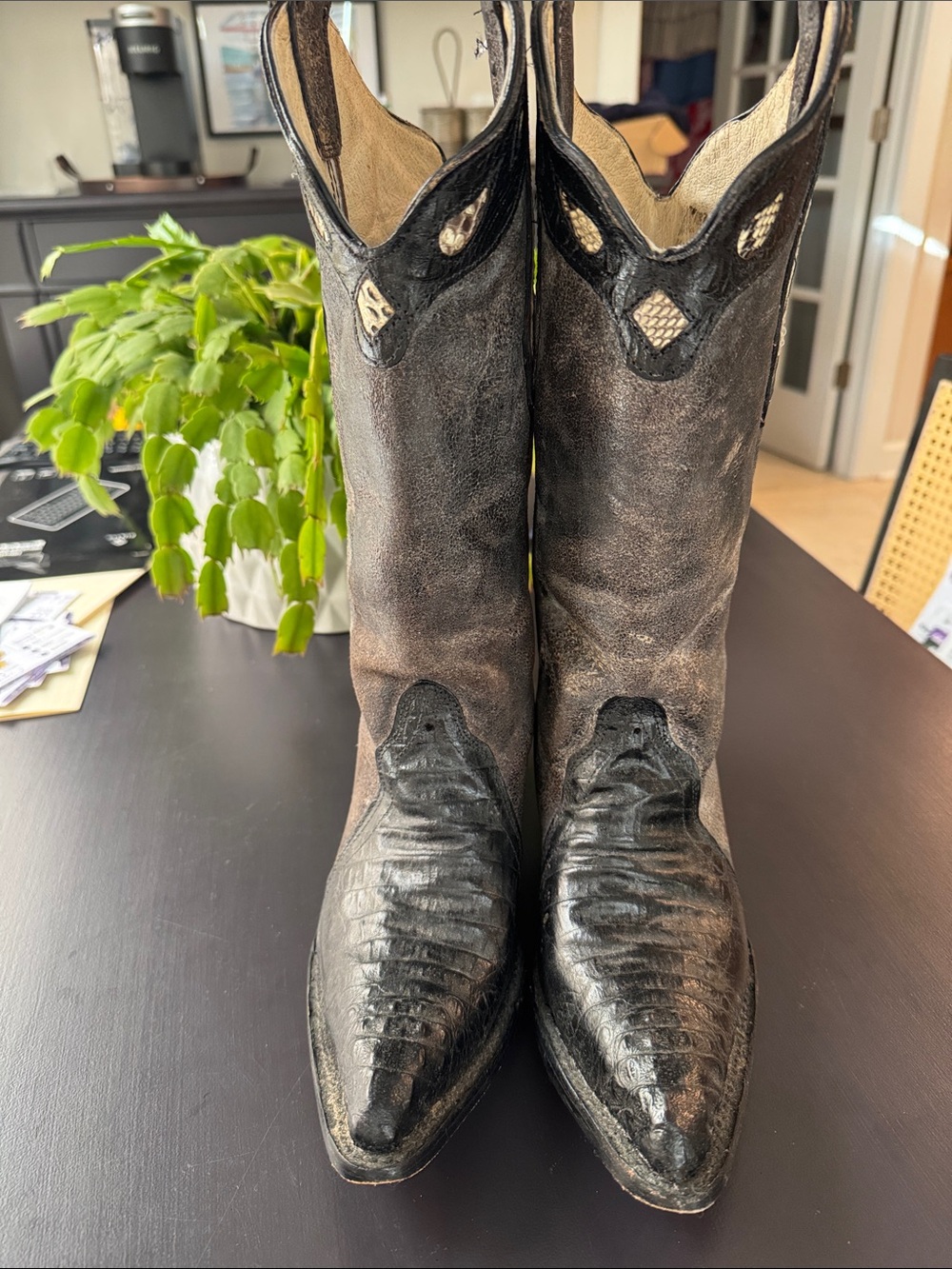 Buitre exotic skin cowboy boots-made in Mexico size 7, men’s 8.5 women’s